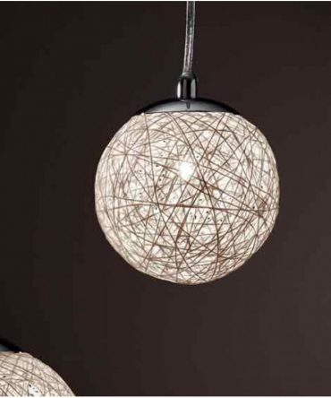 Illuminando Sospensione sfera con fili intrecciati Nido Ø13 c
