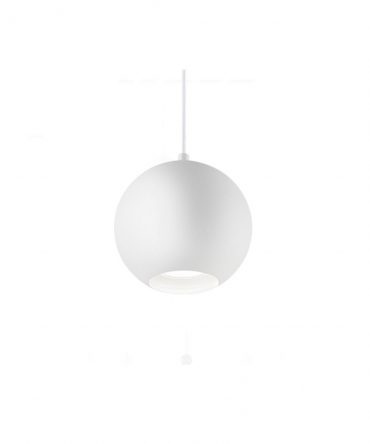 IDEAL LUX MR JACK Sospensione Sfera Metallo Bianco Ø15cm SP1 Big