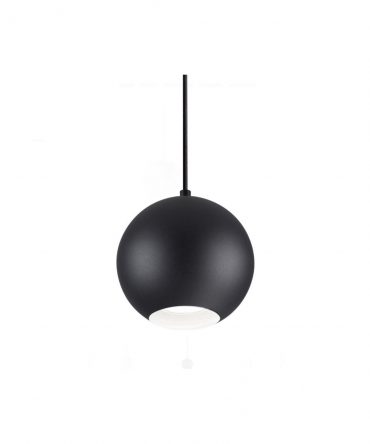 IDEAL LUX MR JACK Sospensione Sfera Metallo Nero Ø15cm SP1 Big