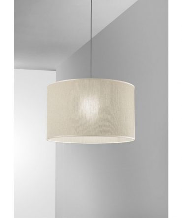Sospensione Talia Ø50 tessuto juta chiara Antea Luce