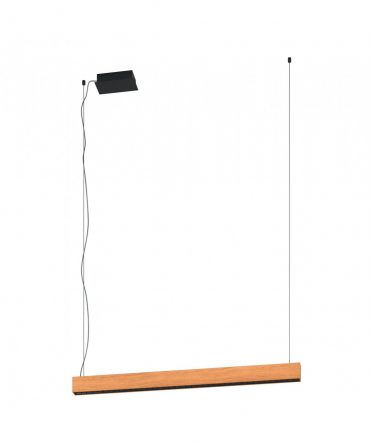 Sospensione Termini Rettangolare Led Dimmerabile Legno Naturale Eglo