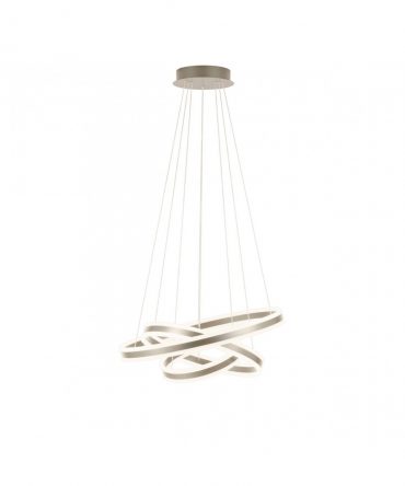 Sospensione Tonarella 3 Anelli Led Dimmerabile Champagne Ø80 Eglo