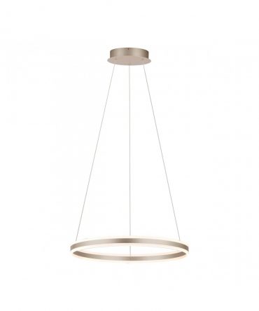 Sospensione Tonarella Champagne Anello Ø80 cm Led Dimmerabile Eglo
