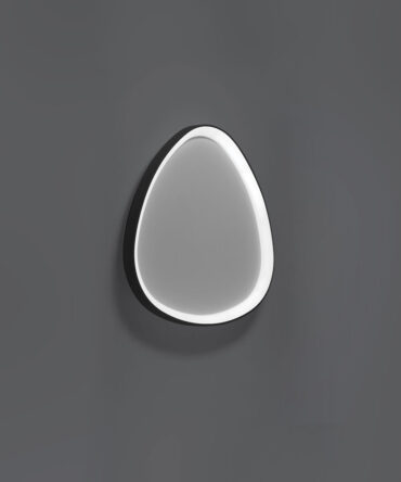 Plafoniera Applique Lifering Ovale Nero Led 48w 3000k/4000k L61,2 cm Vivida International