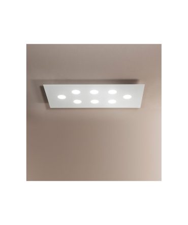 Plafoniera Moderna Flet Rettangolare 8 luci Led Gx53 2080X Affralux