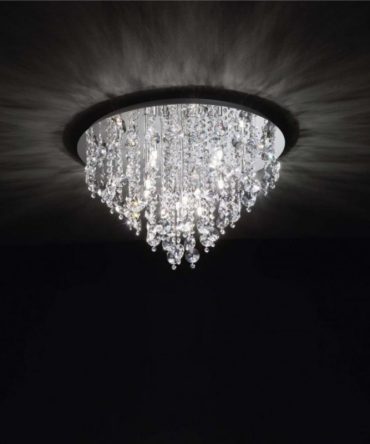 Plafoniera Tonda Con Cristalli Rotondo Grande D.65 cm 3144 Affralux