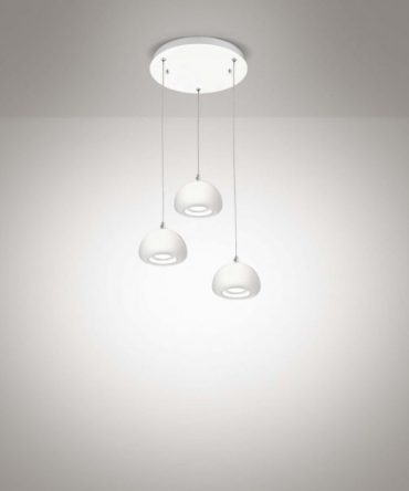 Sospensione 3 Luci Led Diodi Campane Bianche 2039 Affralux