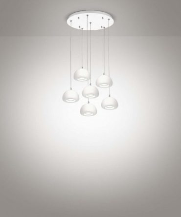 Sospensione 6 Luci Led Diodi Campane Bianche 2040 Affralux