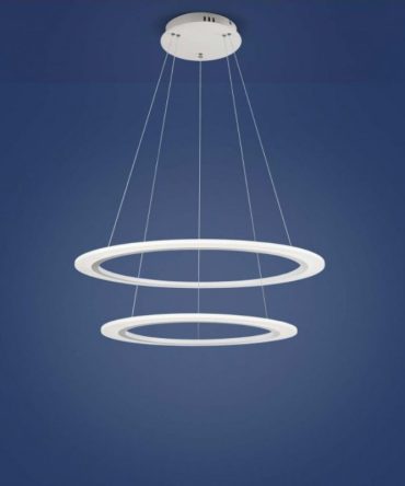 Sospensione Doppio Anello Led 53w Acryled D.80 cm 2304 Affralux
