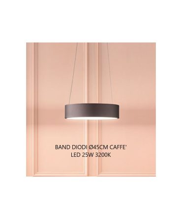 Sospensione Led Moderna Band Diodi Caffè 25w Ø45cm 2070C Affralux