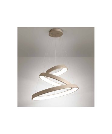 Sospensione Moderna Anelli Diodi Tripla Sabbia Ø80 cm Led 102w 2051 Affralux