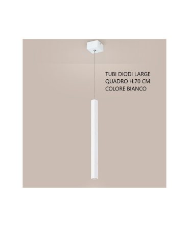 Sospensione Penisola Led Tubi Diodi 70 cm Quadro Bianca 2026L Affralux