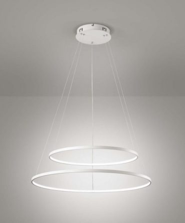 Sospensione Rotonda Aluring Doppio Anello Led 58w 2336 Affralux