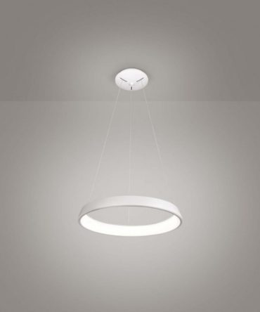 Sospensione Rotonda Anelli Diodi D.60 Bianca Led 35w 2050 Affralux