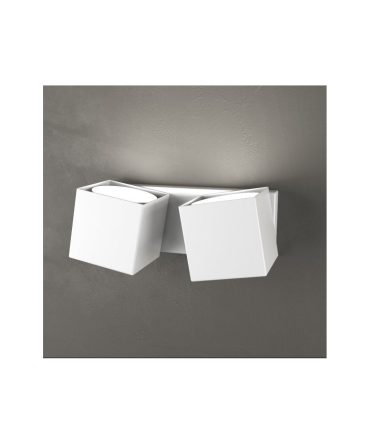 Applique 2 Luci Led Gx53 Orientabili Rotation 1160/2 Top Light Bianco