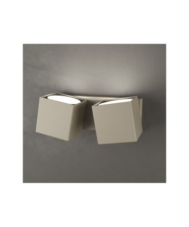 Applique 2 Luci Led Gx53 Orientabili Rotation 1160/2 Top Light Sabbia