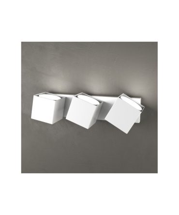 Applique 3 Luci Led Gx53 Orientabili Rotation 1160/3 Top Light Bianco