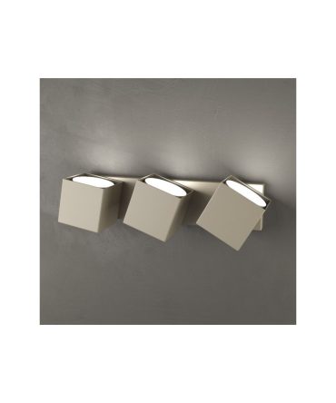 Applique 3 Luci Led Gx53 Orientabili Rotation 1160/3 Top Light Sabbia