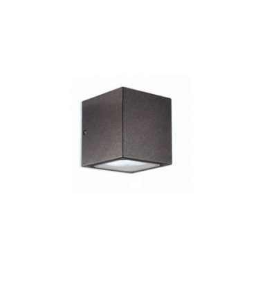 Applique Biemissione Da Esterno Cubo Antracite Apo GES170 Gea Led