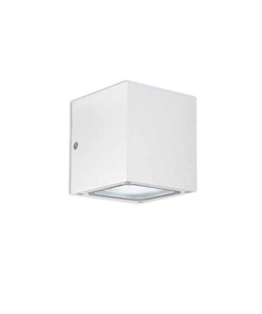 Applique Biemissione Da Esterno Cubo Bianco Apo GES173 Gea Led