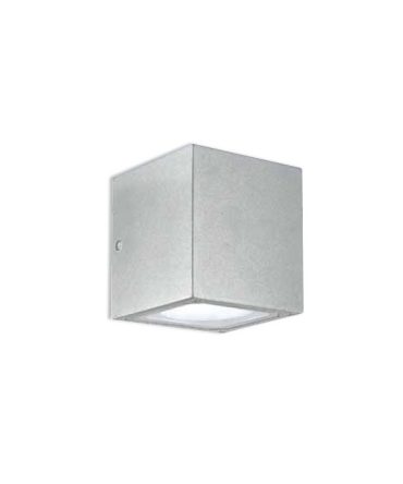 Applique Biemissione Da Esterno Cubo Grigio Apo GES171 Gea Led