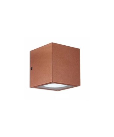 Applique Biemissione Da Esterno Cubo Marrone Apo GES172 Gea Led