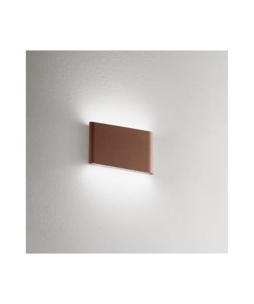 Applique Biemissione Led 2x6w Taarhi Marrone Da Esterno IP54 GES882 Gea Led