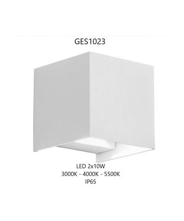 Applique Cubo Led Fascio Regolabile Zora Big Bianco IP65 GES1023 Gea Led