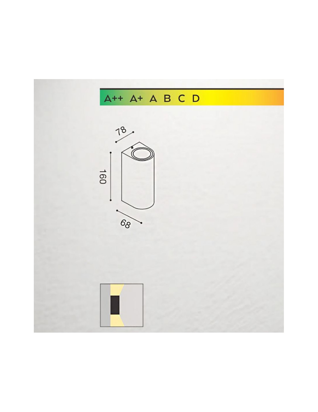 Applique Da Esterno Biemissione Vejo Antracite IP44 GES904 Gea Led