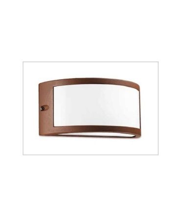 Applique Da Esterno Fascia Curva Greta Marrone GES142 Gea Led