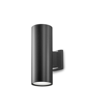 Applique Esterno Cilindro Doppia Emissione E27 Amon Antracite GES1006 Gea Led