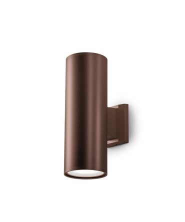 Applique Esterno Cilindro Doppia Emissione E27 Amon Ruggine GES1008 Gea Led