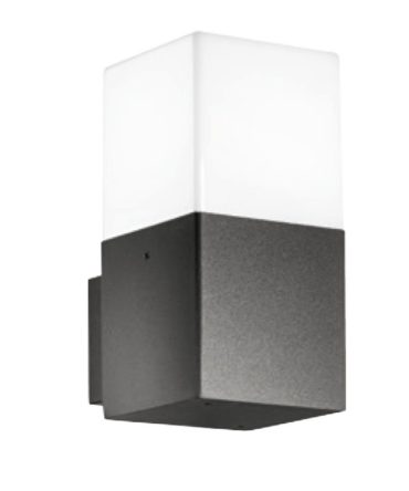 Applique Lanterna Quadrata Da Esterno Aditi Antracite GES410 Gea Led