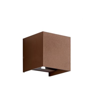 Applique Led Esterno Cubo Fascio Luce Regolabile 3000k o 4000k Henk Marrone GES864 Gea Led