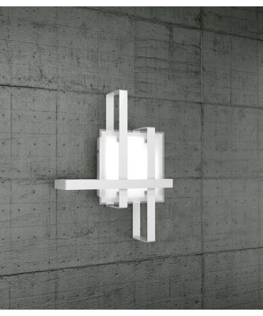 Applique Moderna Metallo Vetro Cross 51cm 1106/50 Bianco o Nero Top Light