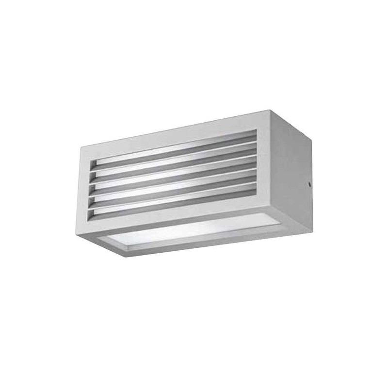 Applique Per Esterno Con Griglia Frangiluce Garo Grigio GES311 Gea Led