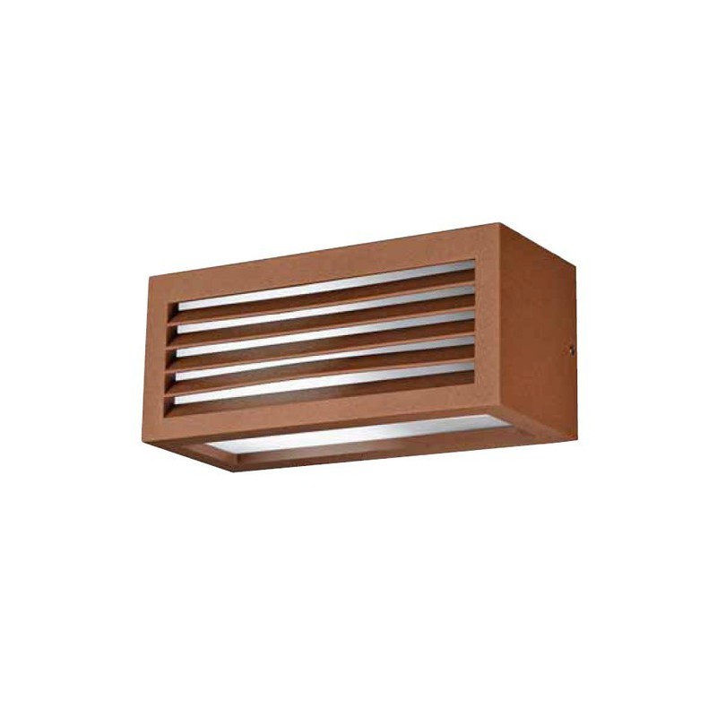 Applique Per Esterno Con Griglia Frangiluce Garo Marrone GES312 Gea Led