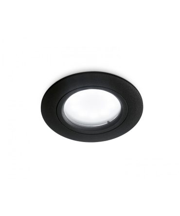 Faretto A Incasso Rotondo IP44 Era Nero GFA311 Gea Led