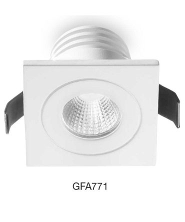 Faretto Da Incasso Quadrato Bianco Led 5w 3000k/4000K Alya Gea Led