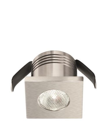 Faretto Da Incasso Quadrato Glam Led 3w 3000k Nichel Gea Led