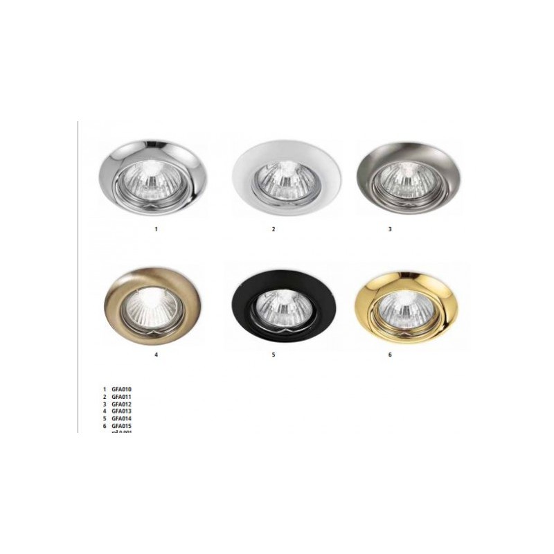 Faretto Da Incasso Rotondo Helky Nichel GFA012 Gea Led