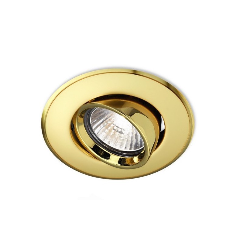 Faretto Da Incasso Tondo Orientabile Ariel Oro GFA003 Gea Led