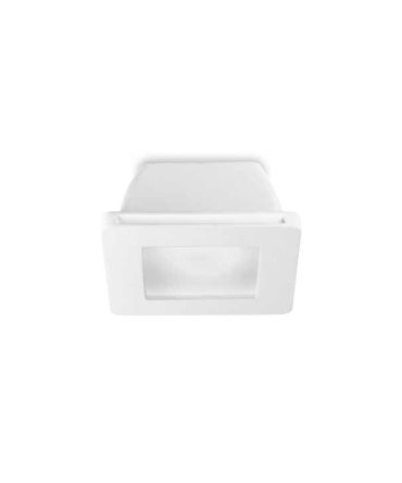 Faretto In Gesso Incasso Quadrato Con Vetro GU10 Bianca GFA594 Gea Led