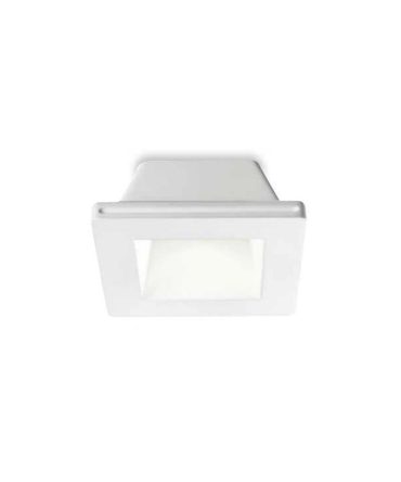 Faretto In Gesso Quadrato Da Incasso GU10 Bianca GFA593 Gea Led