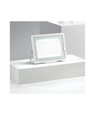 Faro Proiettore Led 100w 3000k o 4000k Orientabile Per Esterno Ratri Bianco GES844 Gea Led