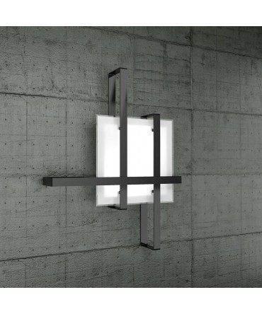 Lampda da parete/soffitto Cross 71 cm 1106/70 Bianco o Nero Top Light - Nero