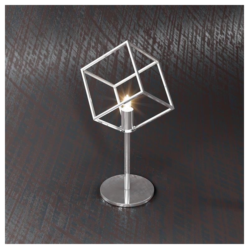 Lumetto Cubo Cromo Tridimensionale Frame 1125/P Top Light
