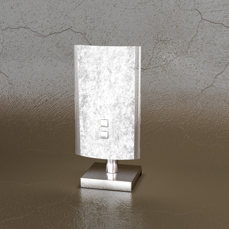 Lumetto Shadow vetro foglia argento 1088/P Top Light
