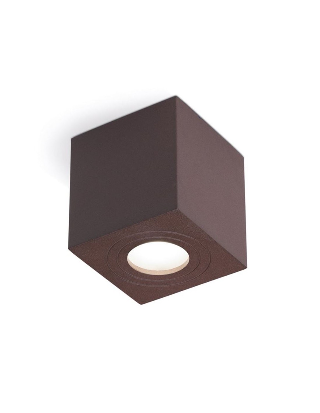 Plafone Spot Cubo Da Esterno GU10 Sulis Marrone GES1072 Gea Led