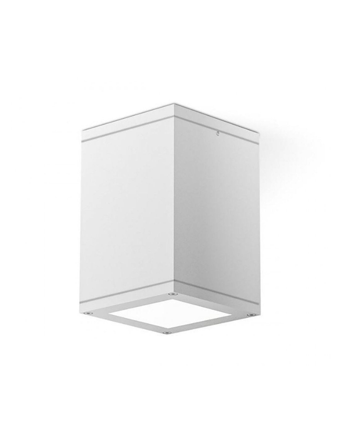 Plafone Spot Cubo Per Esterni E27 Amon Bianco GES1011 Gea Led